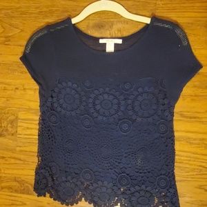 Forever 21 blue laced top